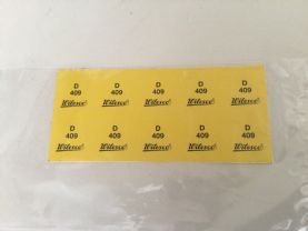 D409 Front Sticker  X1